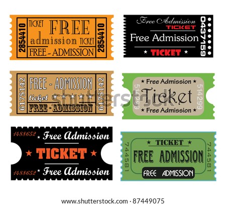 Admission Tickets Samples