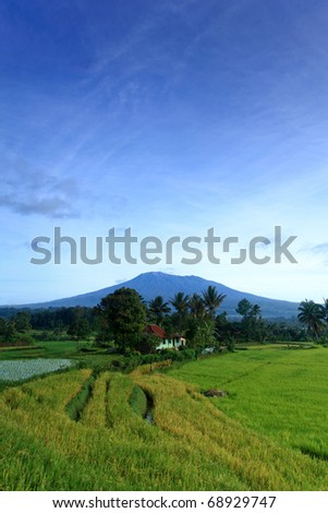Scenic view of rural area in Sumatra Indonesia