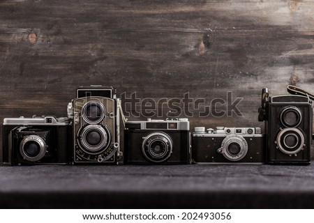 old cameras retouching Vintage