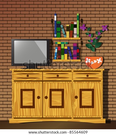 Bookshelf With Tv