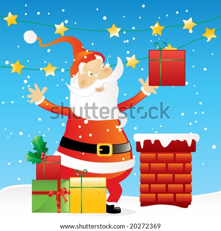 funny santa pictures. stock vector : funny Santa