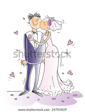  card vector illustration, happy couple kissing, cartoon characters