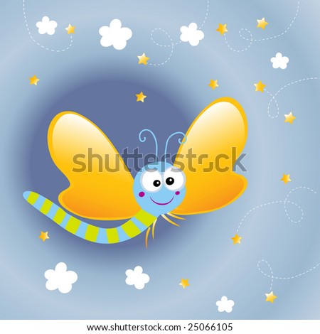 animated butterfly clipart. sweet cartoon girl wallpaper.