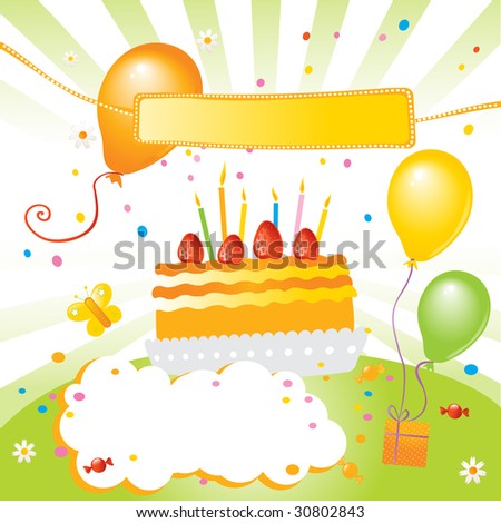 birthday cake clip art for girls. strawberry irthday cake,
