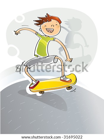 his skateboard cartoons