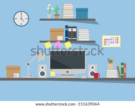 computer on desk computer on desk