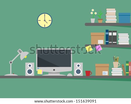 computer on desk computer on desk