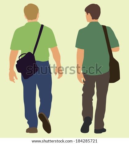 Walking Away Stock Vector Illustration 184285721 : Shutterstock