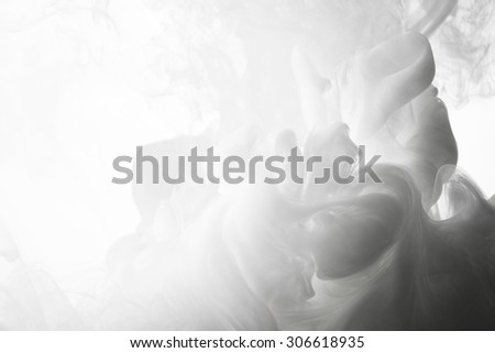 Abstract splash of white paint isolated on white background