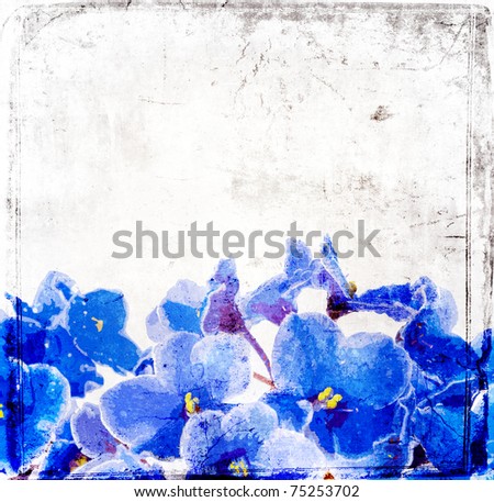 Grunge flowers background