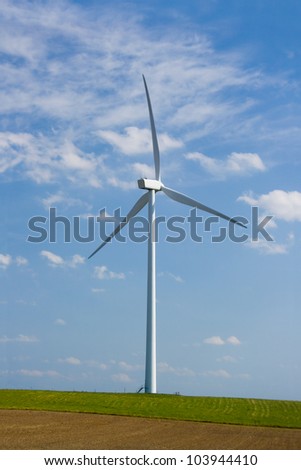 Wind turbine power station vertical orientation
