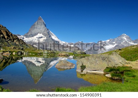 Matterhorn As Seen From Riffelsee, Switzerland
