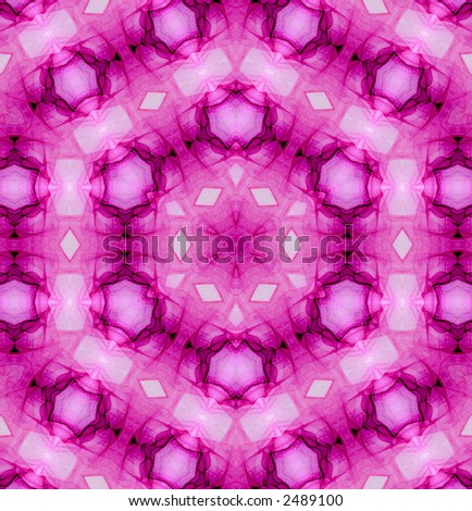 Kaleidoscopic interference pattern of a laser beam in polymer film