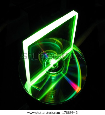 glass plate on a CD