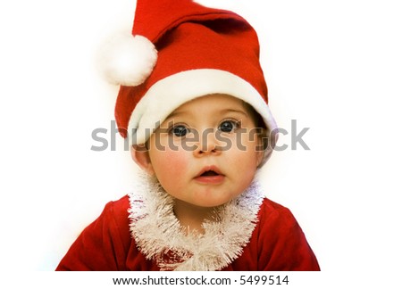 baby christmas photo images. stock photo : Christmas Santa Baby