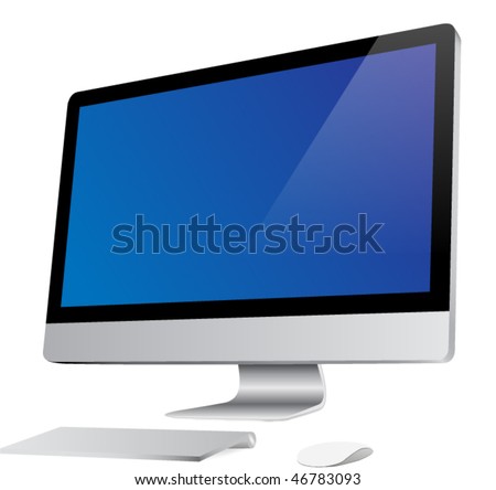 desktop computer images. vector : Desktop computer