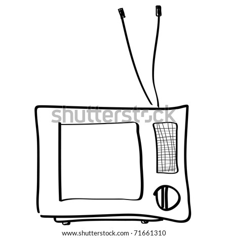 Cartoons on Retro Tv Cartoon Stock Vector 71661310   Shutterstock