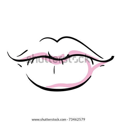 Sketch Of Lips