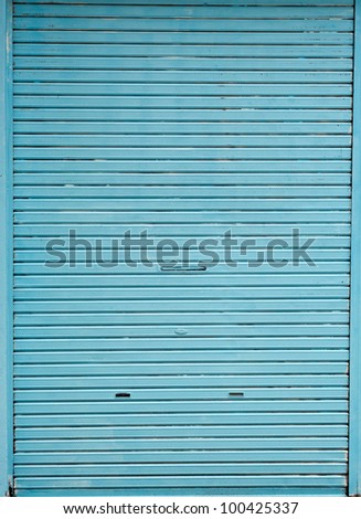 Blue store door