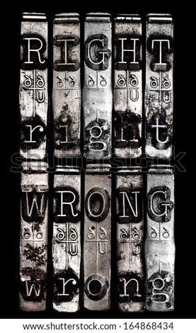 Right and wrong concept