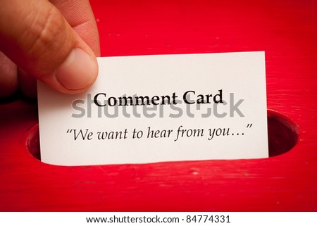 Comment card