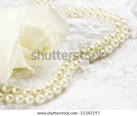 stock photo nice wedding background wedding dress fabric with pearls and a