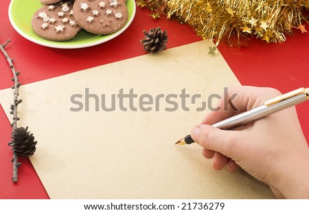 Writing a Christmas wish list