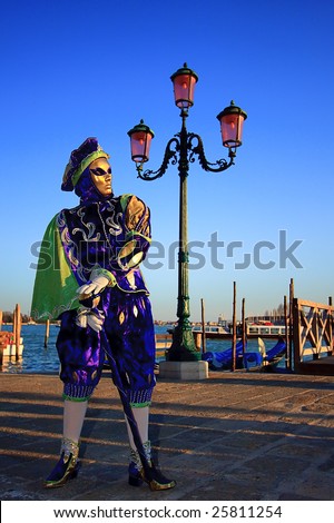 A masquerade in the carnival of Venice