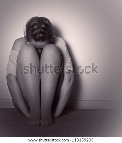 creative picture of woman in depression