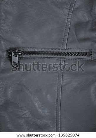 texture of the leather coat macro closeup