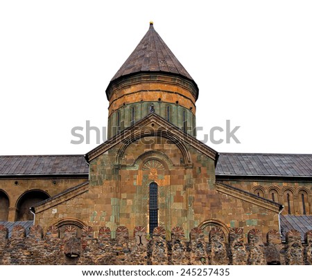 cathedral building isolated on white