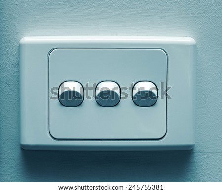 electronic wall switches closeup