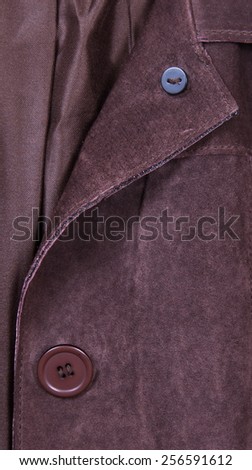 leather coat closeup