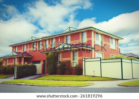 typical Australian house.Vintage look