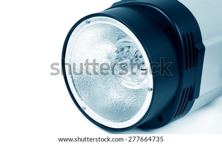 studio light flash lamp closeup