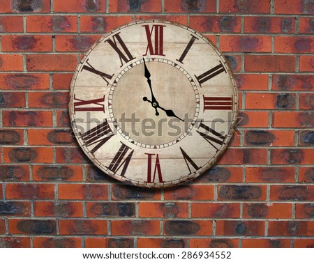 vintage clock on the wall