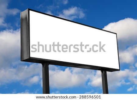 big billboard on the sky