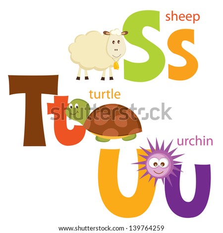 Funny alphabet Letters S T U Funny alphabet Letters S T U