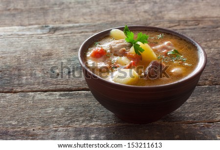 Meat Soup With Vegetables