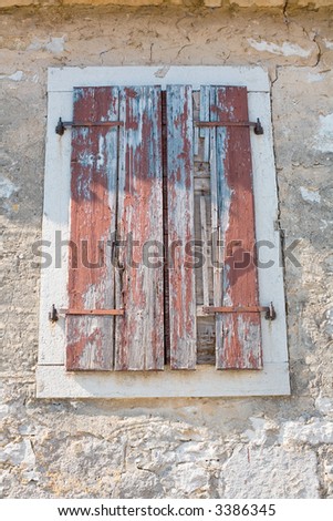 An old world window from the Italian countryside