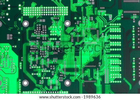 Green computer board without chips and components