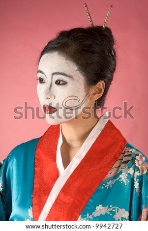 geisha face makeup. bunny face painting pics. how