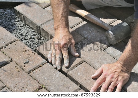 Installing Brick Patio