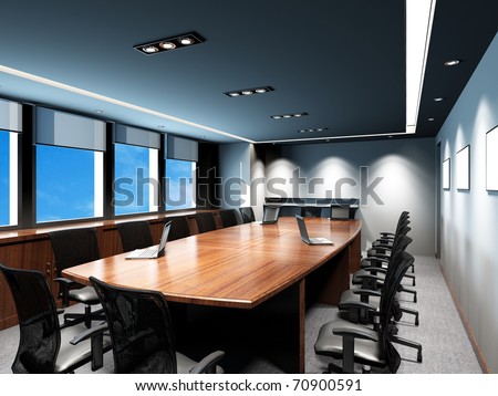 Business meeting room in office with modern decoration.