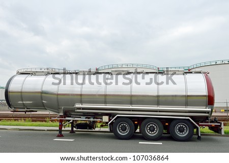 semi-truck. fuel tanker.