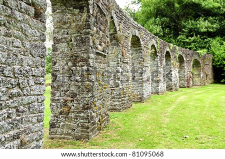 Stone Wall Garden Of A Monastery Stock Photo 81095068 : Shutterstock