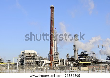 oil and gas refinery in the port of rotterdam netherlands