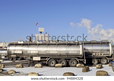 Fuel Tanker Truck at warehouse