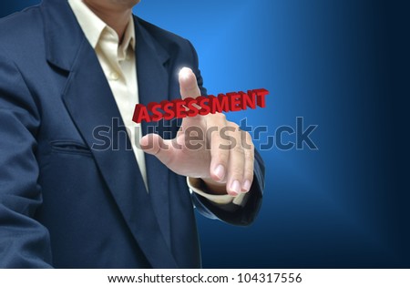 Business artwork of business person on nature background.