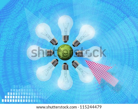 business ideas selecting business icon on blue modern background.